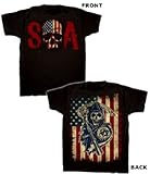 Changes Sons of Anarchy Skull Logo And American Flag Shirt M