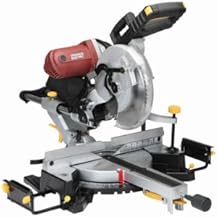 Chicago Electric 12 Inch Double-Bevel Sliding Compound Miter Saw with Laser Guide 15 Amp; Comes with Dust Bag, Machined Aluminum Fence, Extension Bars, Table Clamp, Cord Storage Hooks