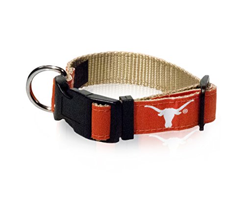 ZEP-PRO Texas Longhorns Dog Collar - NCAA - 3 Sizes - Made in The U.S.A. (Large (18-26