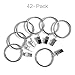 Alytimes 42-Pack Silver Metal Curtain Rings with Clips (1