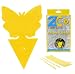 21C 21 Century Solutions Yellow Dual Sticky Fly Traps 10-Pack for Gnat Whiteflies Fungus Gnats Flying Insects - Houseplant Disposable Glue Trappers Save a Garden Butterfly Shape primary