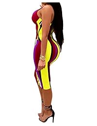 Vestido de fiesta de tamaño grande con tirantes de espagueti a rayas para mujer