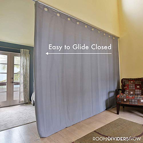 RoomDividersNow Ceiling Track Set - Small, For Spaces 3ft - 6ft Wide (Silver)