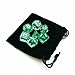 Bescon Nebula Polyhedral 7-Die Set Crystal Nebulous Green Dice Set