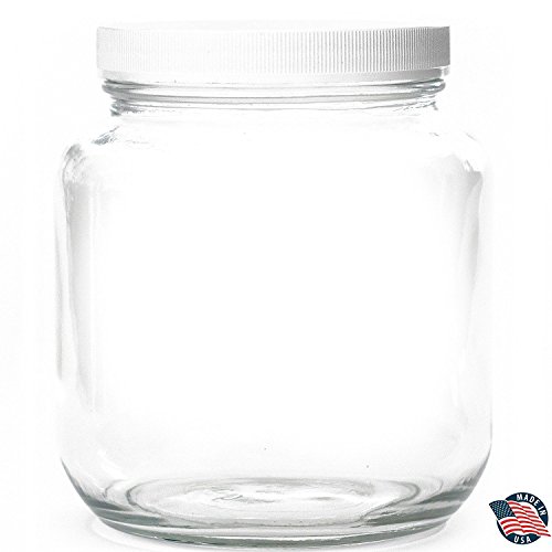64oz half gallon wide mouth clear mason jar with lid …
