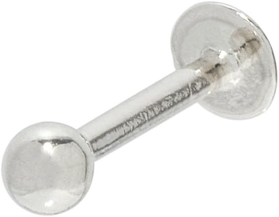 Pyramid Jewelry 14K Solid Gold Labret Monroe Style Ball Stud (16 Gauge, 5/16" Length)