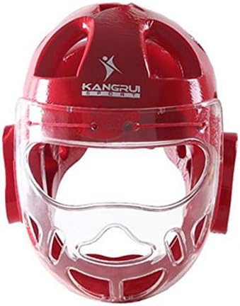 KARATE HEAD GUARD HELMET ADULTS KIDS TRAINING PROTECTIVE GEAR RED XL