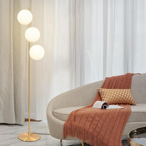 ZMH Modern Floor Lamp Floor Lamp - 3 Lights E27 Design with Ped Switch