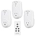 Magicfly Wireless Remote Control Electrical Outlet Switch for Household Appliances，Wireless Remote Light Switch, White (3 Outlet, 1 Remote)