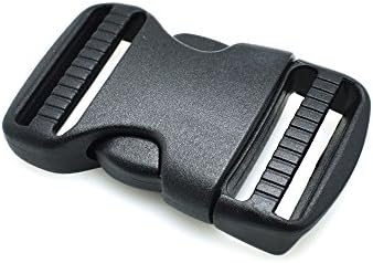 10pcs Plastic Side Release Buckles Slimwaist Backpack Straps Webbing (Webbing Size 32mm)