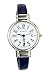 Women's Classic Snake Style Easy Read Bangle Cuff Watch (Navy Blue)