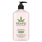 Hempz Herbal Body Moisturizer, Light Pink, Pomegranate, 17 Fluid Ounce