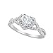 Heart Shape Promise Ring For Her Sterling Silver Cubic Zirconia - Selection Of Colors