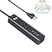 WJZXTEK Mini USB Power Strip/PowerPort Strip Surge Protector with 3 Worldwide Voltage Outlets 3-Port Smart USB Charging Station 6 Feet UL Listed Cord 1250W/10A for iPhone/Tablets/Travel/Office/Home