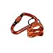 Geelife Rock Climbing Belay Device ATC and Carabiner Professional Rappelling Descender Safety Equipment （Orange）