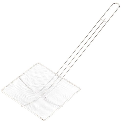 Fine Mesh Deep Fryer Oil Skimmer/Strainer Professional Set of Two One 7” And One 5” Square