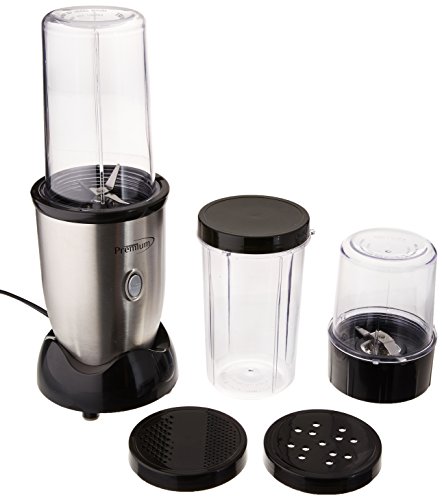 Click Here to See More Images Premium PB312 9 Piece Personal Blender Set, Silver