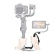 Zhiyun Mini Dual Grip, Transmount Single Handle Grip L Bracket Rig 1/4 Screw Connector for Zhiyun Crane 2 Crane Plus Crane M V2 Series DJI Ronin-S Handheld Gimbal Stabilizer w/EACHSHOT Cleaning Cloth