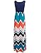 Sherosa Women's Casual Sleeveless Elastic Striped Maxi Cocktail Party Dress (S, Navy Blue)