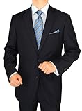 Gino Valentino 2 Piece Men's Side Vents Jacket Flat Front Pants 2 Button Suit