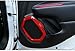 Dwindish Red ABS Interior Car Door Sound Speaker Audio Ring Cover Trim for Jeep Renegade 2015 Up