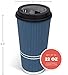 Glowcoast To Go Coffee Cups With Lids - 22 oz Disposable Coffee Cup With Lid. Large Togo Travel Paper Ripple Hot Cups Insulated For Hot, Cold Beverage Drinks, No Sleeves Needed (50, Royal Blue)