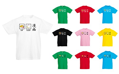 Brand88 - Eat Sleep Manga, Kids Printed T-Shirt