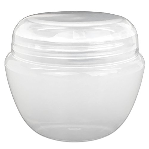 Beauticom 6 Pieces 50G/50ML White Frosted Container Jars with Inner Liner for Scrubs, Oils, Salves, Creams, Lotions - BPA Free
