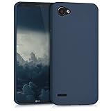 kwmobile TPU Silicone Case for LG Q6 / Q6+ - Soft Flexible Shock Absorbent Protective Phone Cover - Dark Blue Matte