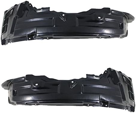 Amazon 09 17ランサーフロントスプラッシュシールドインナーフェンダーライナーパネル左 右セットペア マッドガード 車 バイク