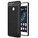 Huawei P9 Case, Landee Soft TPU Shock Absorption and Carbon Fiber Design Silicone Case for Huawei P9 (Black)