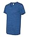 Bella 3005 Unisex Jersey Short Sleeve V-Neck Tee - True Royal Marble, Large