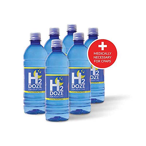 H2Doze Distilled Water for CPAP Humidifiers 16.9 Ounce - 6 Bottles (2 Nights Use Per Bottle) (Best Distilled Water Machine)