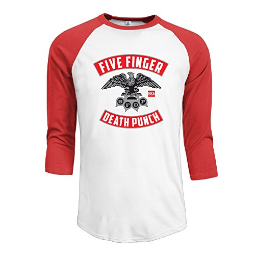 Men's American Heavy Metal Band Five Finger Death Punch 3/4 Sleeve Raglan T-shirt