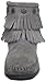 Minnetonka Women's Double Fringe Side Zip Boot,Grey,9 M US