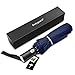 Bodyguard Foldable Travel Umbrella, Auto Open Close, 210T Teflon Coating and Lightweight 10 Ribs Strong Windproof Umbrella, Ergonomic Handle- Gift Box(Blue)
