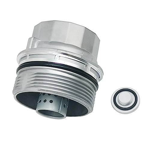 Photo 1 of Oil Filter Housing Cap Assembly with Oil Plug Drain Compatible with Toyota Avalon Camry Corolla Highlander Matrix Prius RAV4 Sienna Tacoma Venza Replace 15620-40030 1562040030