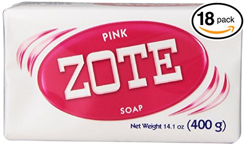 (PACK OF 18 BARS) Zote Pink Laundry Bar Soap, with Even MORE Pinkning Power & Satin Remover. Light Fresh Scent! Safe for delicate clothes! (18 Bars, 14.1oz Each Bar)