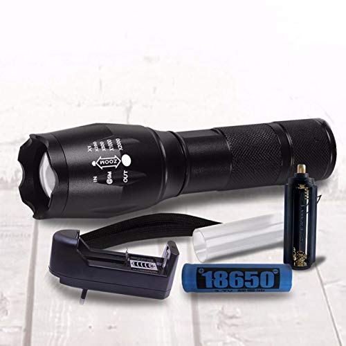 SHOPEE Branded Waterproof Ultra Bright 5 Modes led Flashlight 2400 Lumen Zoomable XML T6 LED 18650 Flashlight Focus Torch Zoom Lamp Light