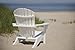 POLYWOOD SH22WH Seashell Adirondack Chair, White