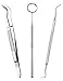 Dental Tools, ElleSye 3-PACK Dental Hygiene Tool Dental Kit, Mouth Mirror, Dental Pick, Tweezers, Stainless Steel, Rust-Free for Oral Care And Teeth Cleaning, Remove Tartar, Plaque, Surgical Grade
