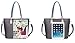 Womens 6 Pcs Shoulder Bags Top-Handle Handbag Tote Purse Set (Gray)