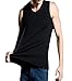 Sukidaya Tank Tops Men V Neck T Shirt Men Sleeveless Undershirts 100% Cotton