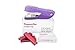 PraxxisPro, Fortis, 1/2-Strip (105 Staples) Compact Stapler, 2 to 25 Sheets, All Streel Construction, in 8 Vivid Colors (Purple)