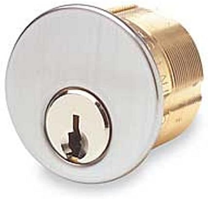Ilco 7185SC1-26D-KA 42642 1 1/8In 5 Pin Mortise Cylinder, Satin Chrome