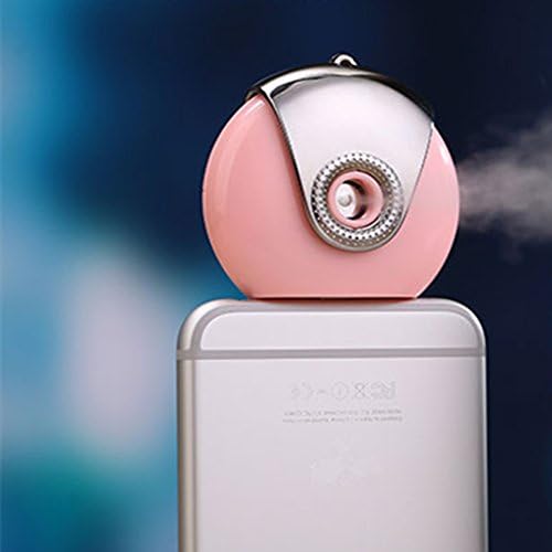 Cell Phone Face Skin Care Device by Heibaihui Beauty Nano Ionic Cool Mist Sprayer (Android Micro USB Port, Pink)
