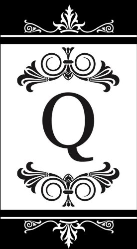 Set of 2,Guest Towel Size Paper Napkin,Regalia Monogram Q