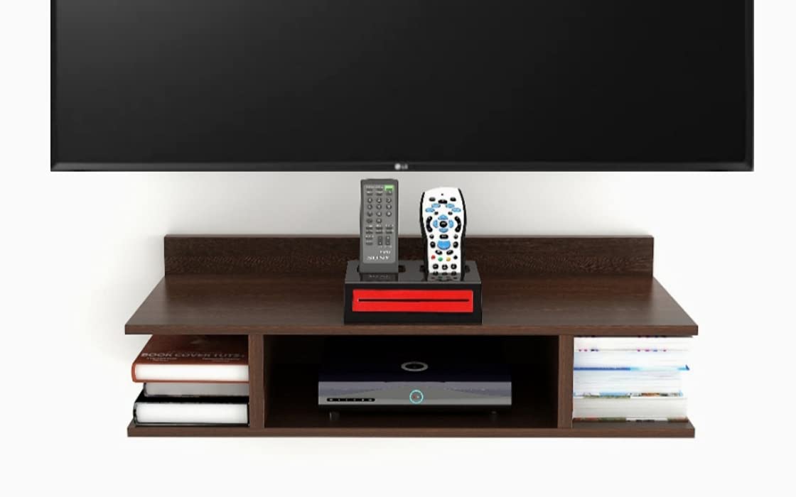 TV Setup Box & Remote Stand Wooden Wall Shelf Wooden Wall Shelf