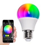 2018 Smart Bulb Bluetooth E26 LED Light 2nd Generation - 4.5W 45W equivalent - Hue Remote Dimmable Multicolored No Hub RGBW Smartphone-Controlled - iPhone, iPad, Android