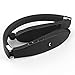 Foldable and Retractable Neckband Wireless Bluetooth Headset with Microphone - Black